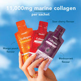 Goût Mangue-Pêche, Zooki collagène marin liquide facile à mélanger.