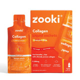 Zooki collagène marin liquide Mangue-Pêche, sachet pratique pour routine beauté.
