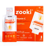 Zooki Vitamine-C liposomale: sachet orange prêt à emporter et pratique.