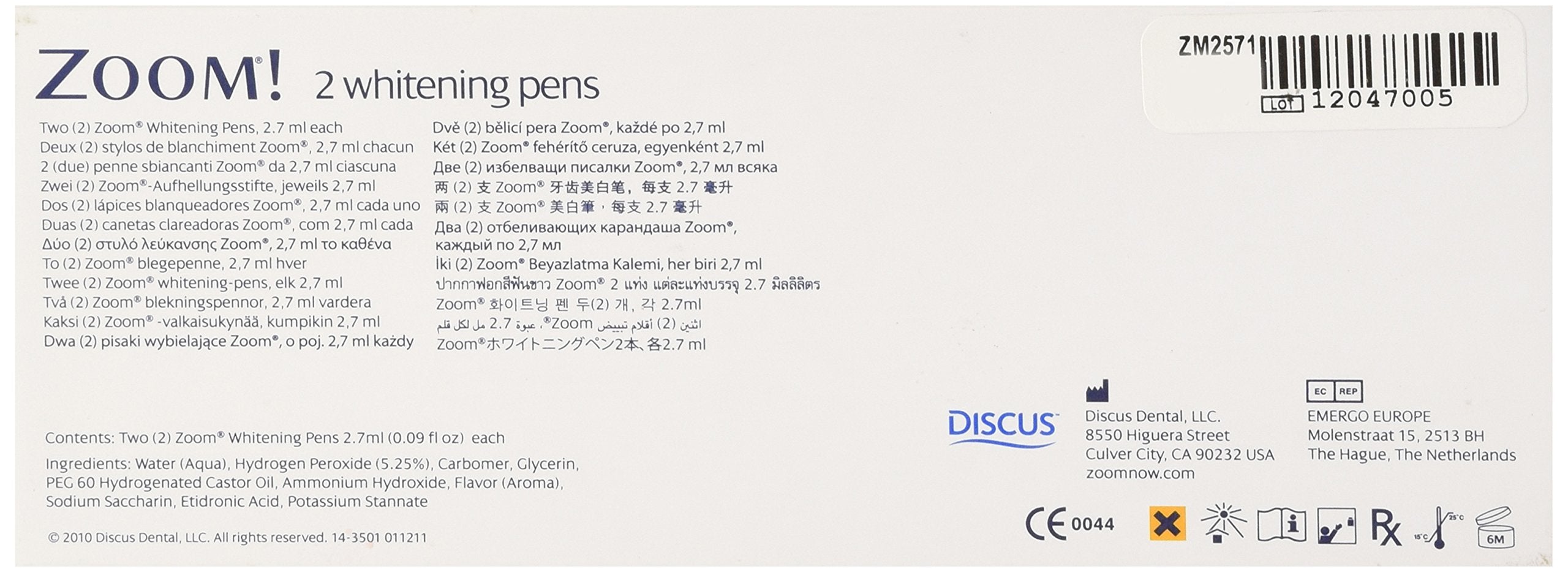 Zoom Whitening Pens, application rapide en déplacement pour retouches dents