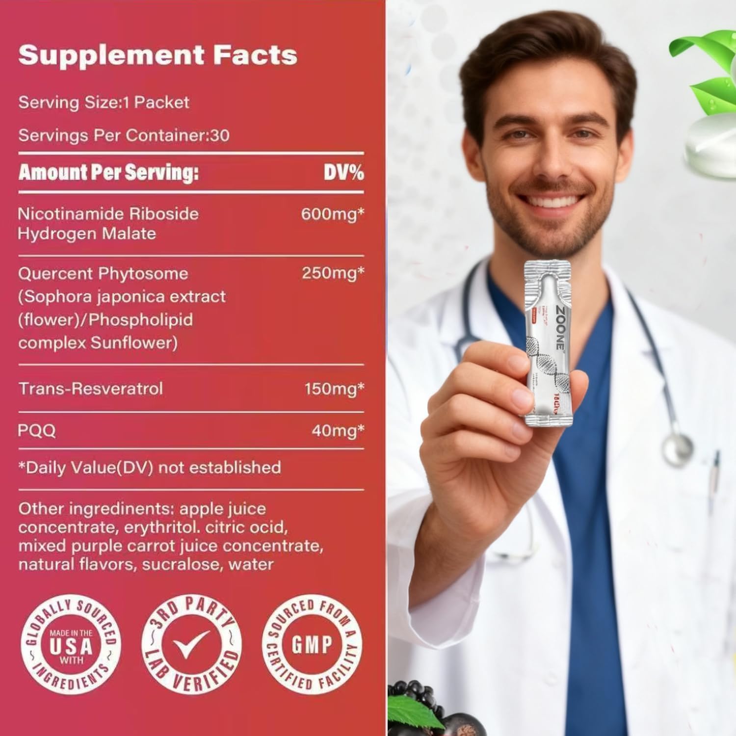 Zoone NAD Riboside et riboside de nicotinamide, dosage pratique