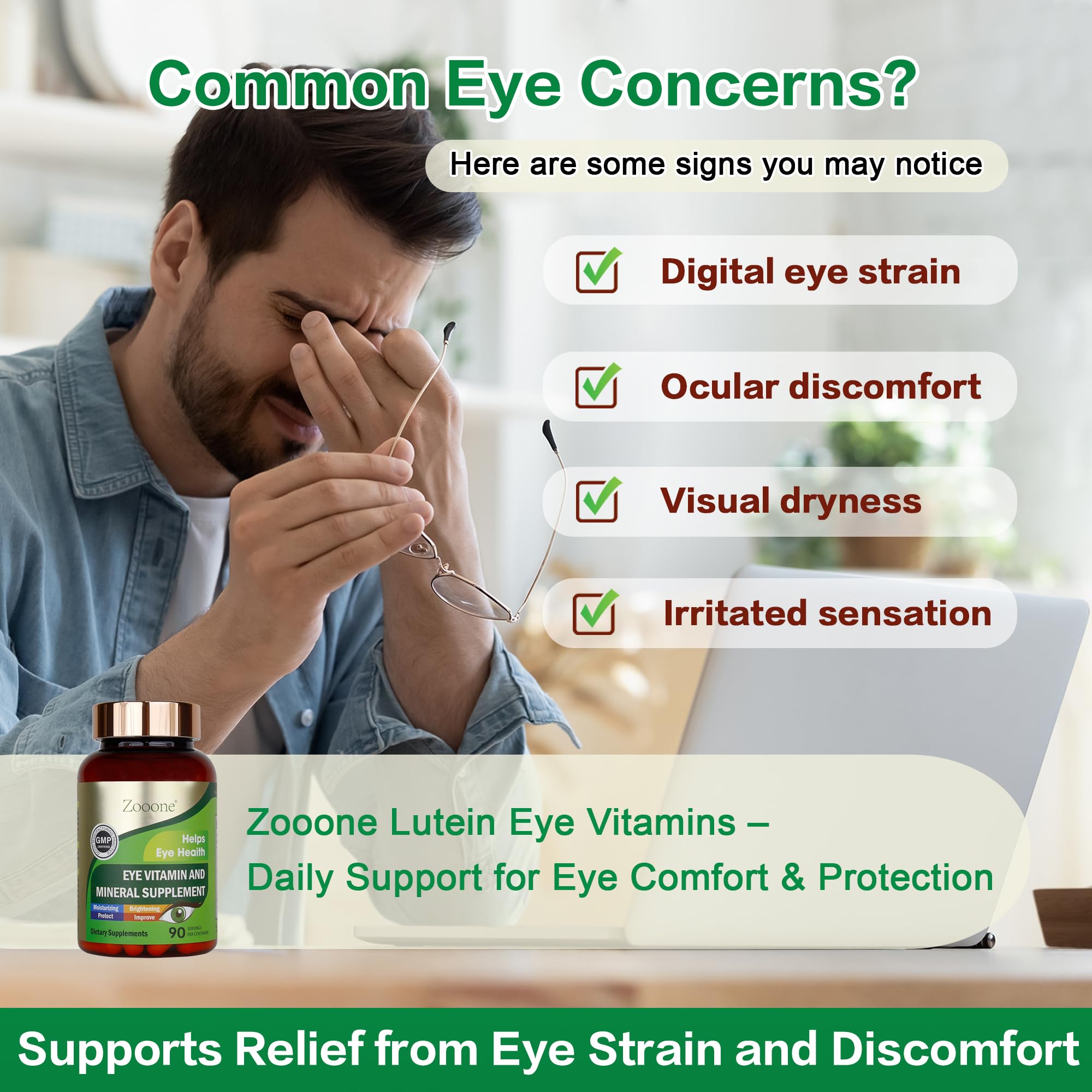 Zooone fatigue des yeux après écran – soulagement potentiel.