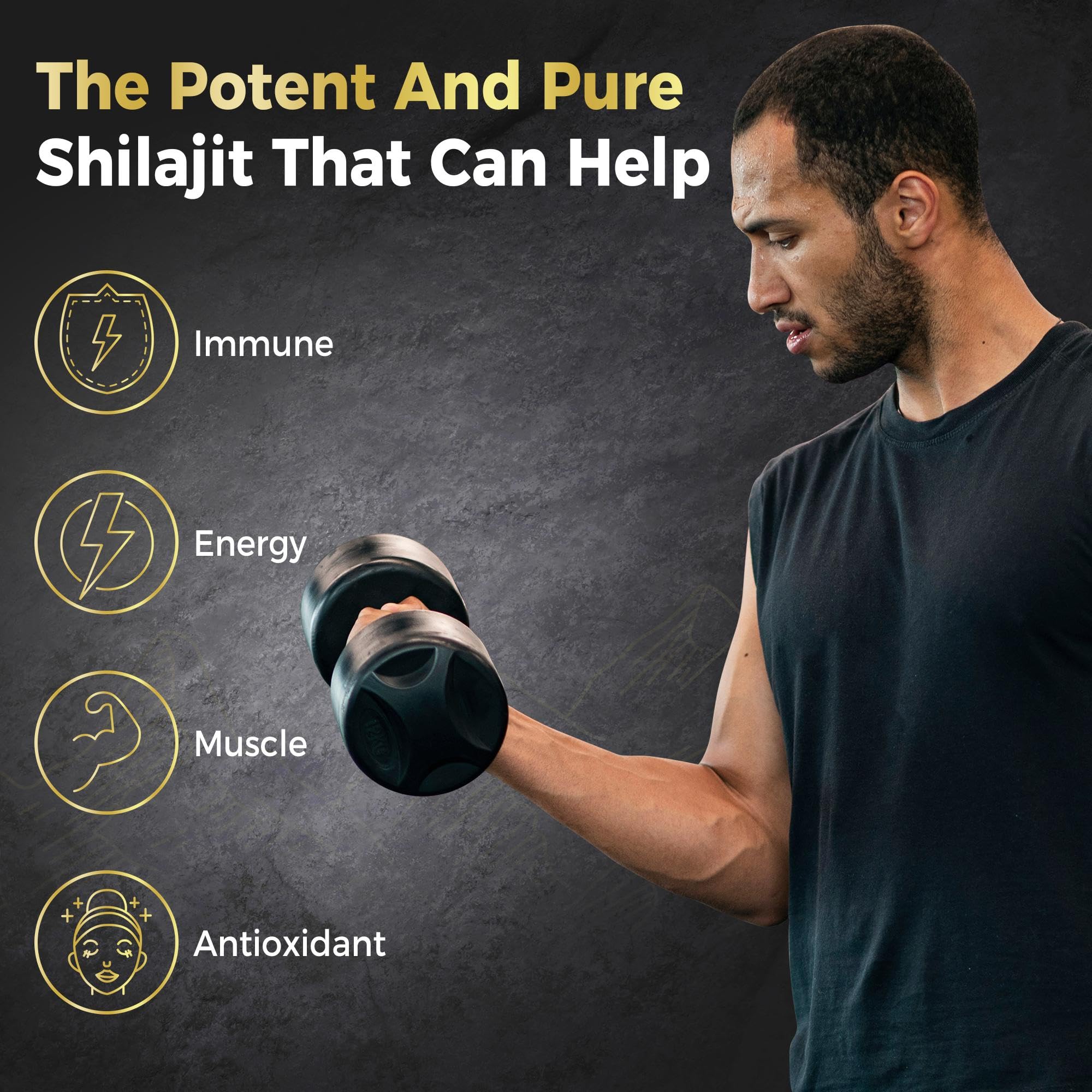 Gommes Zooone Shilajit, boost léger pour entraînement et récupération après l'effort.