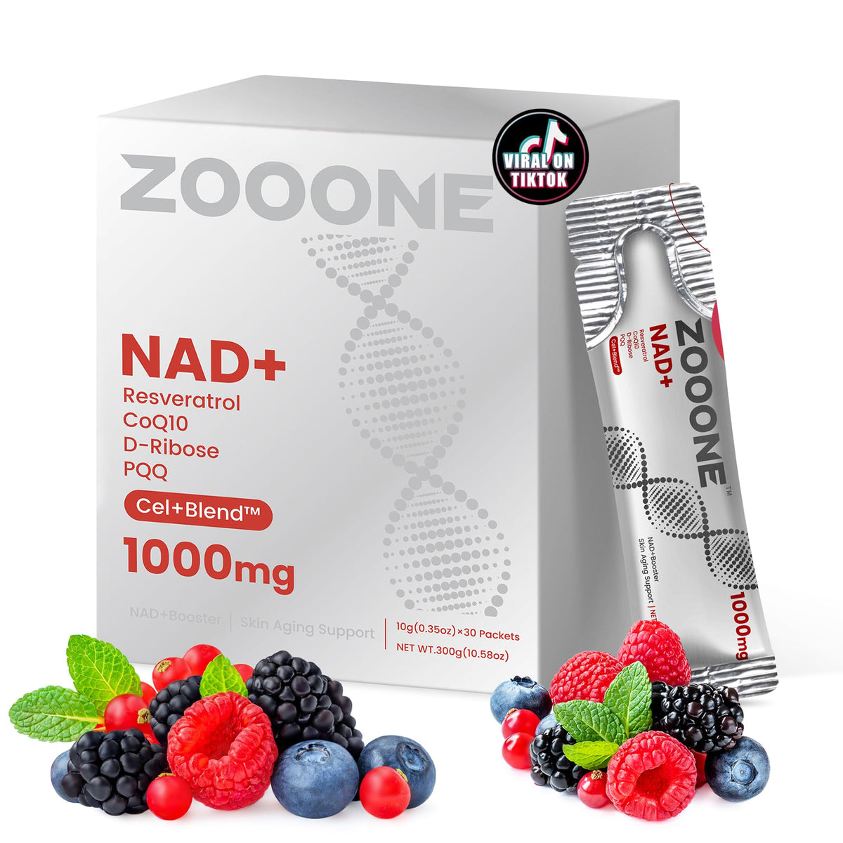 ZOOONE NAD+ Bouteille énergie soutient l énergie cellulaire et la vitalité.