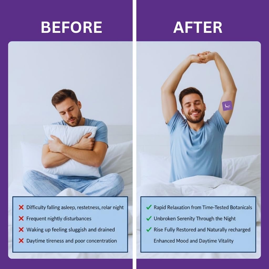 Rituel nocturne avec Zovira Sleep Patches, sans mélatonine.