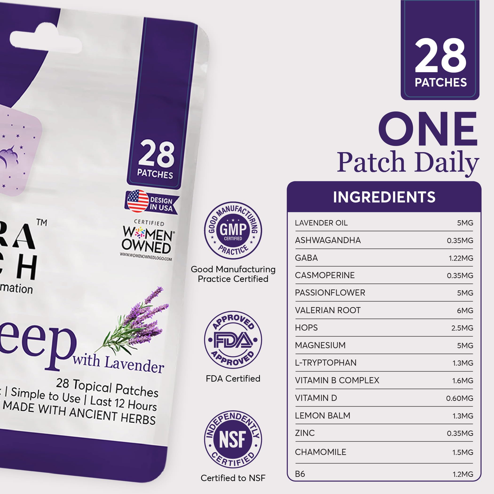 Zovira Sleep Patches en voyage, format pratique.