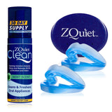 ZQuiet embout buccal anti-ronflement bleu, pour un sommeil plus calme.