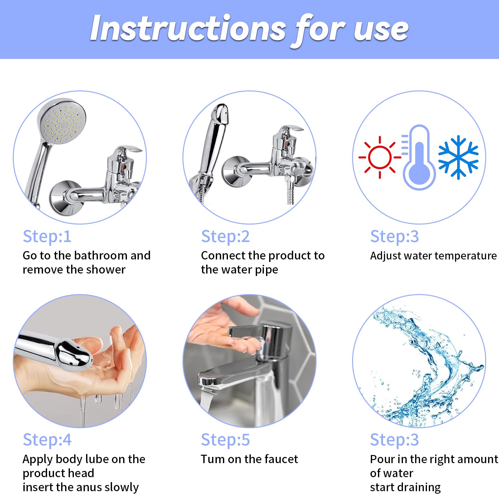 ZQZXD Connectique-douche-universelle, compatibilité avec les douches standards.