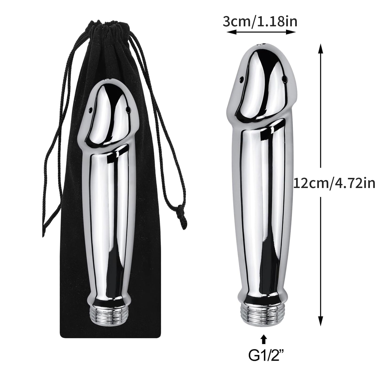 ZQZXD Pack-douche-enema-aluminium, ensemble prêt à l’emploi et compact.