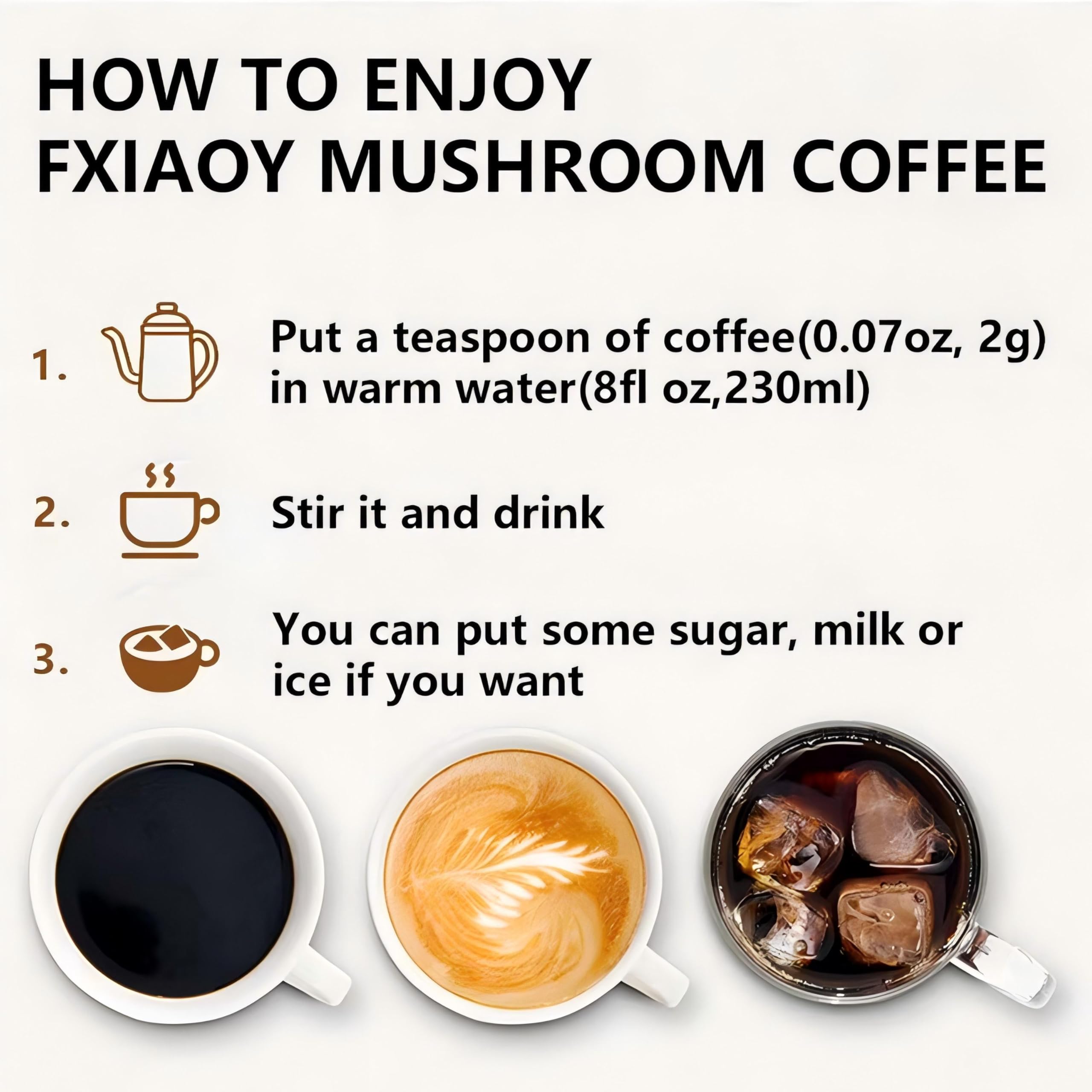 Café aux champignons ZREVSB – infusion chaude avec arôme riche et réconfortant.