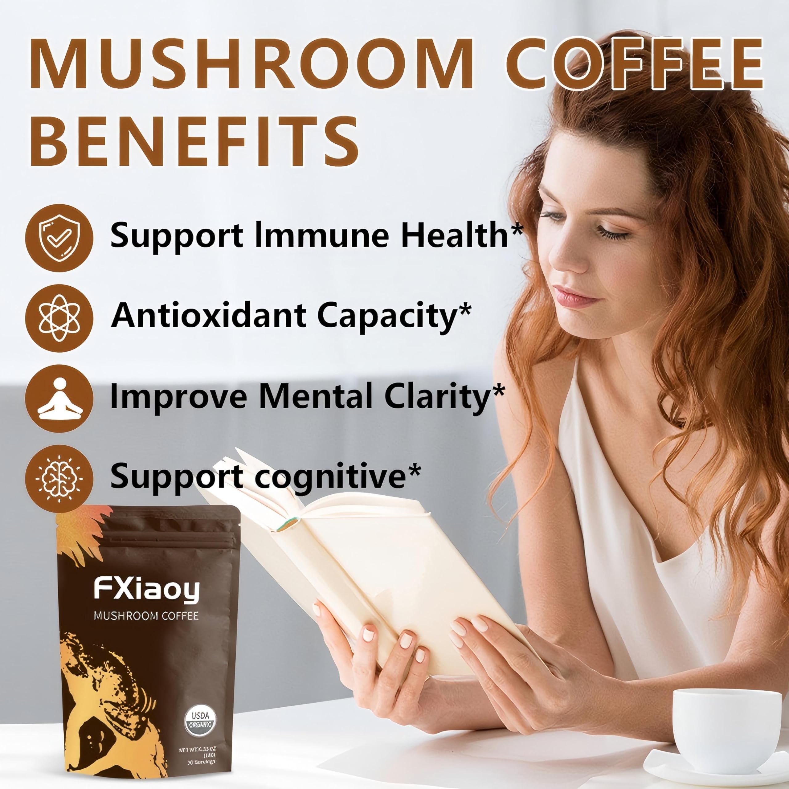 Café aux champignons ZREVSB – ingrédients naturels pour un rituel bien-être.