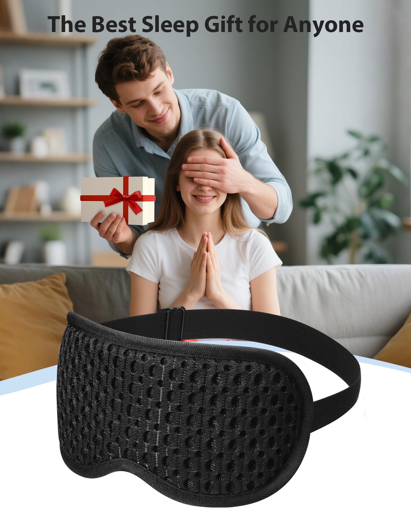 Masque ZRUHIG sommeil compact etui, facilité de transport et rangement.