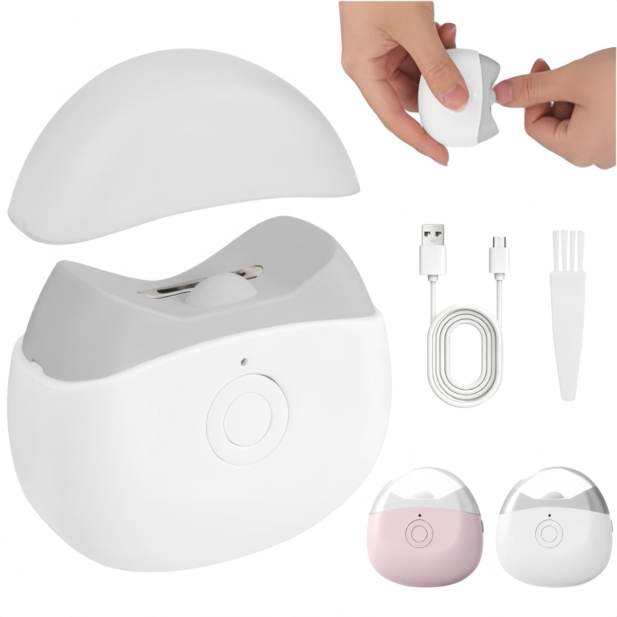 Zsdios coupe-ongles électriques en emballage, design compact pour le rangement.