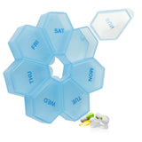 Zuiaso organiseur pilules semaine bleu, vue d’ensemble pratique pour planifier une semaine sans oublier de doses