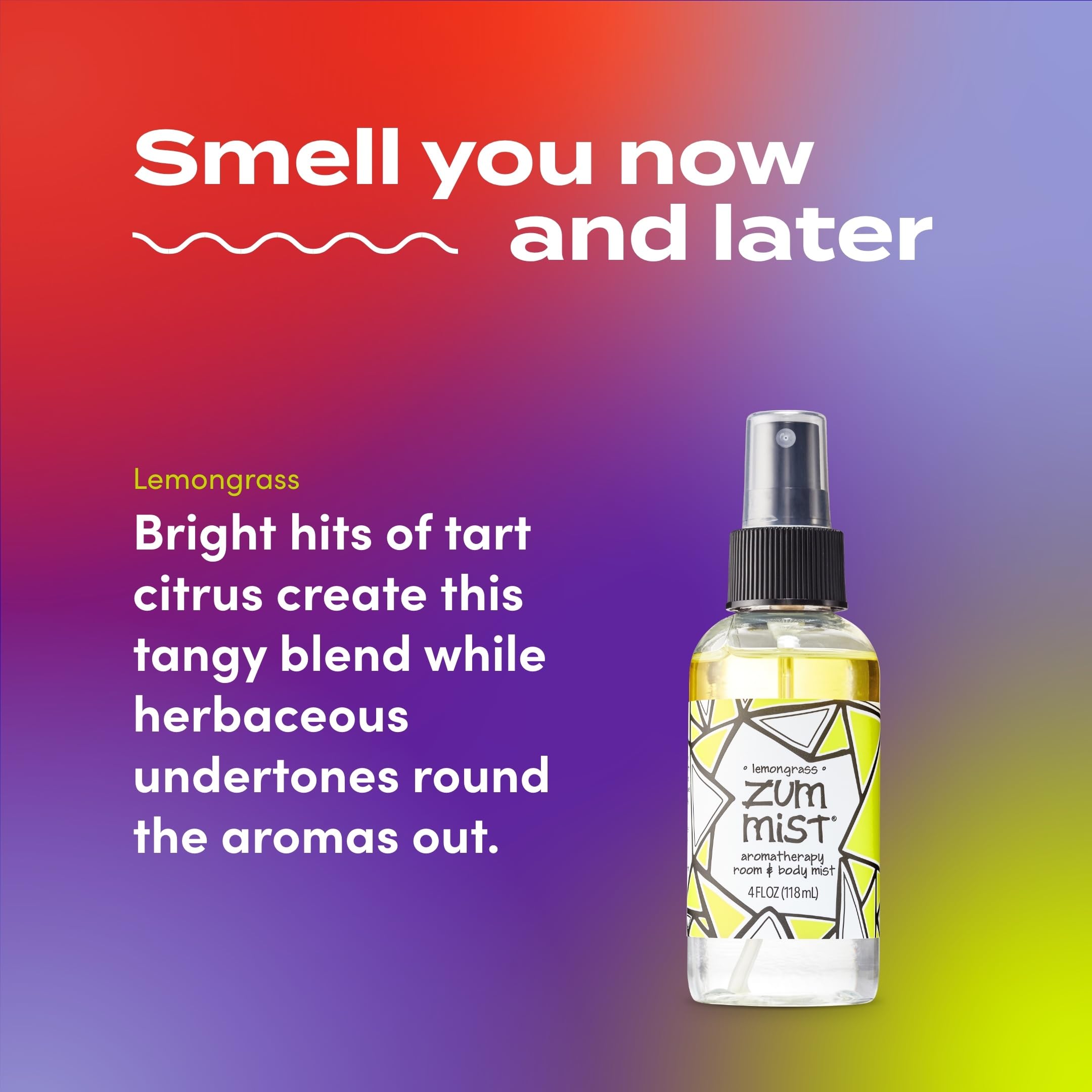 Brume Zum citronnelle : vaporisation légère pour l’intérieur de la voiture.