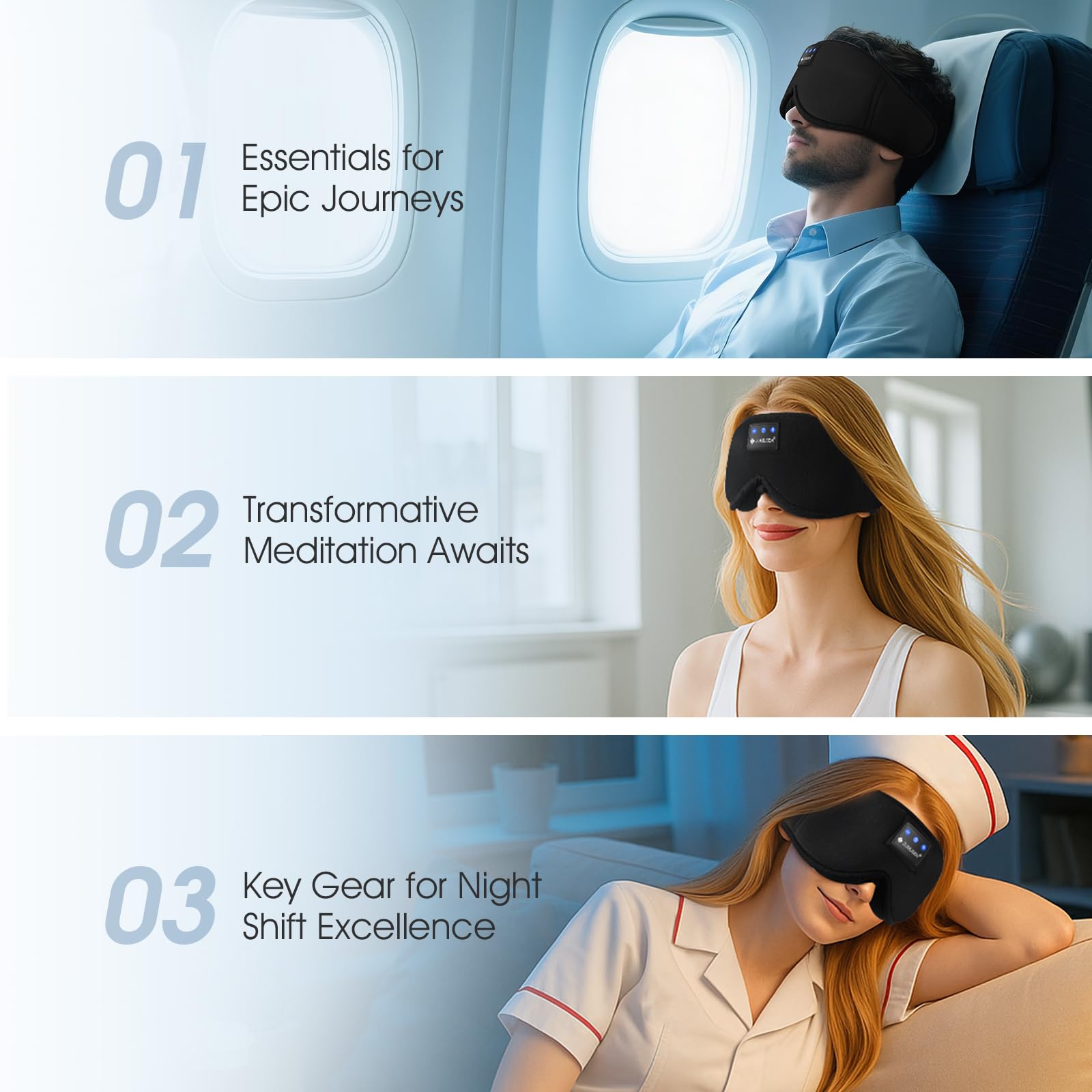 Idéal pour se détendre et s’endormir lors de déplacements.