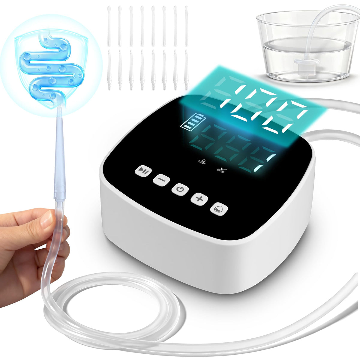 ZUOHE kit enema, pompe micro-mouvement, contrôle précis du débit pour un confort personnalisé.
