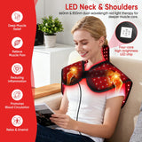 ZUOHE lumière rouge 660nm, détail sur les muscles du cou pour détente ciblée.