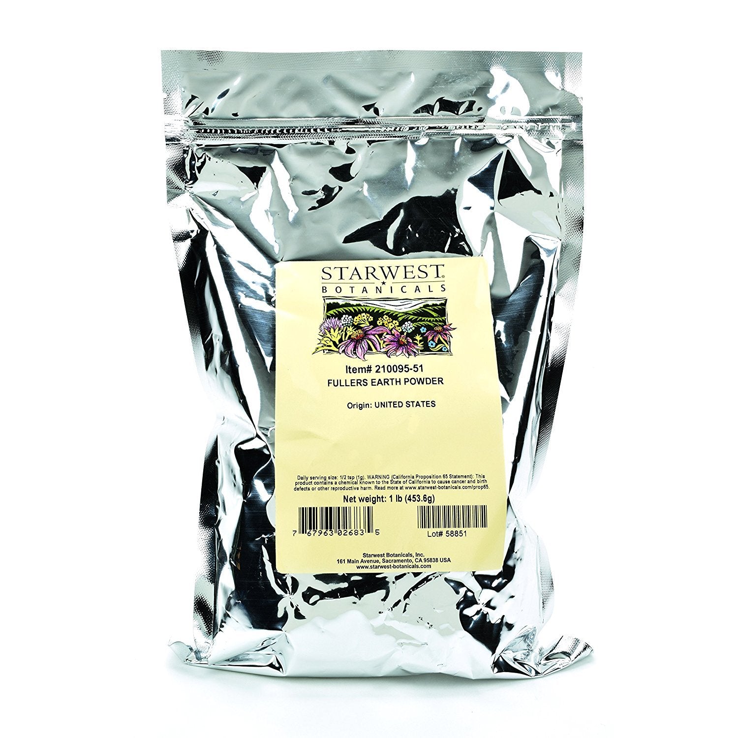 Zupishi Terre de Fuller – poudre fine et absorbante pour les soins de peau.