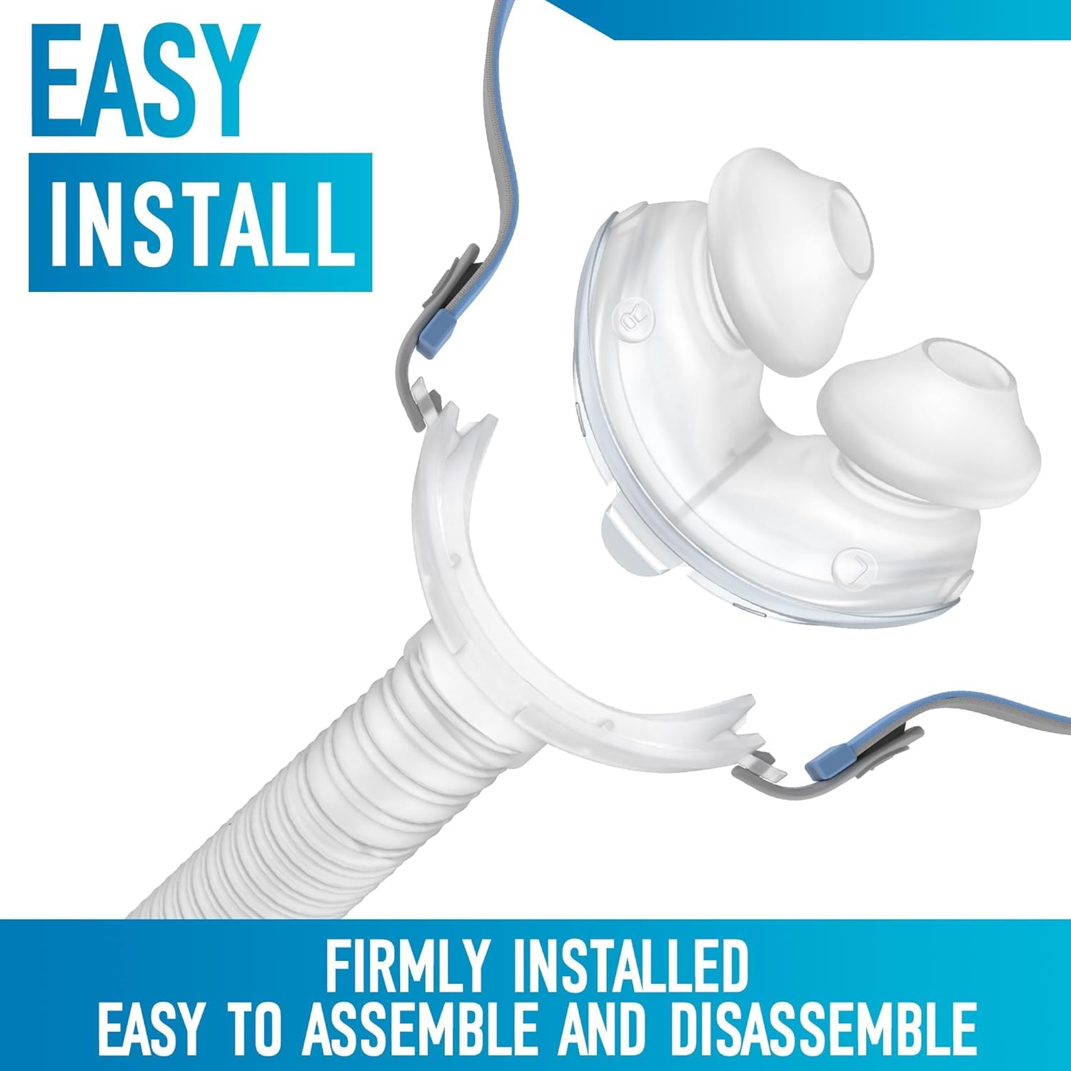 Conception adaptée au coussin AirFit P10 pour l’étanchéité.