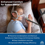 Tuyau ZURNMED Climate-Line silencieux et durable pour CPAP.