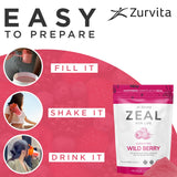 Emballage Zeal de 420 grammes, format pratique pour 30 jours.