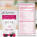 Étiquette du sachet Zurvita Zeal bien-être 30 jours, aperçu clair.