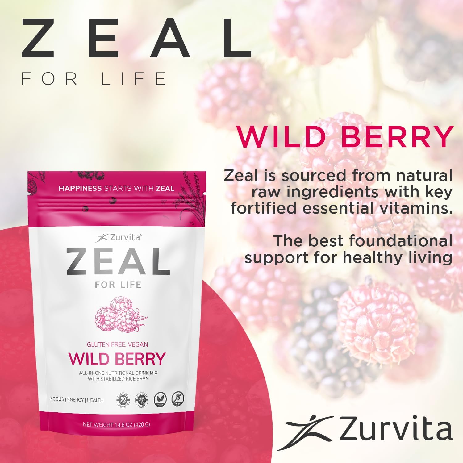 Zeal for Life boisson froide fruitée, idéale après l'entraînement pour une reprise rafraîchissante