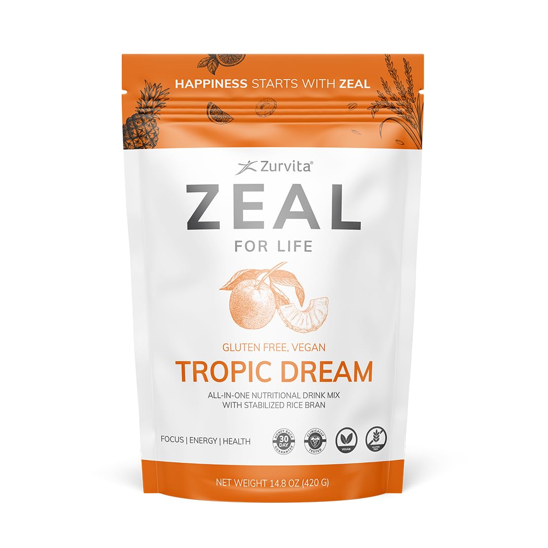 Zurvita Zeal pour la vie — poudre, saveur tropique reve, énergie naturelle.
