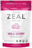 Zurvita Zeal, sachet poudre framboise sauvage prêt à l’emploi, dégustation fruitée.