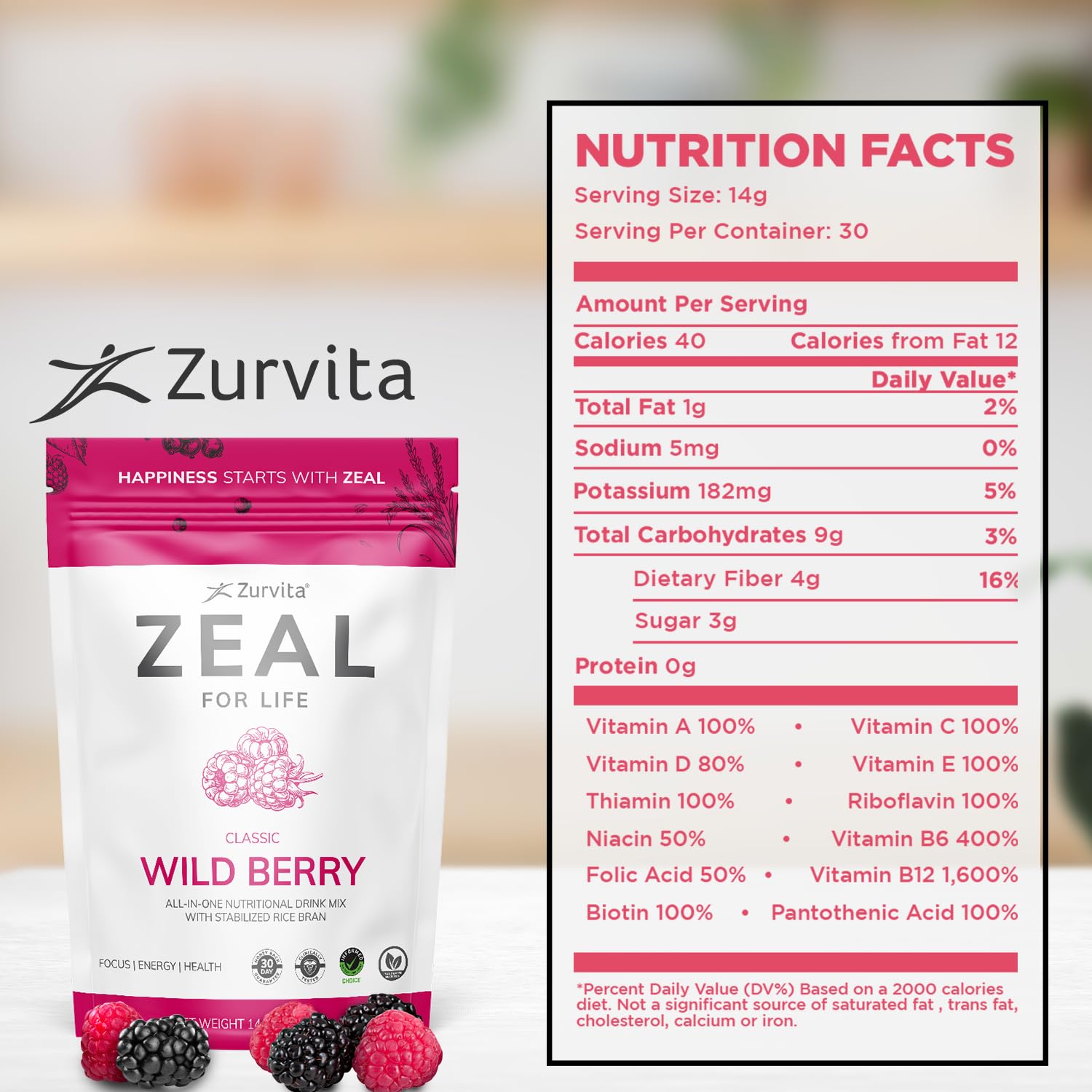 Sachets Zeal 30 jours, pratique pour votre routine.