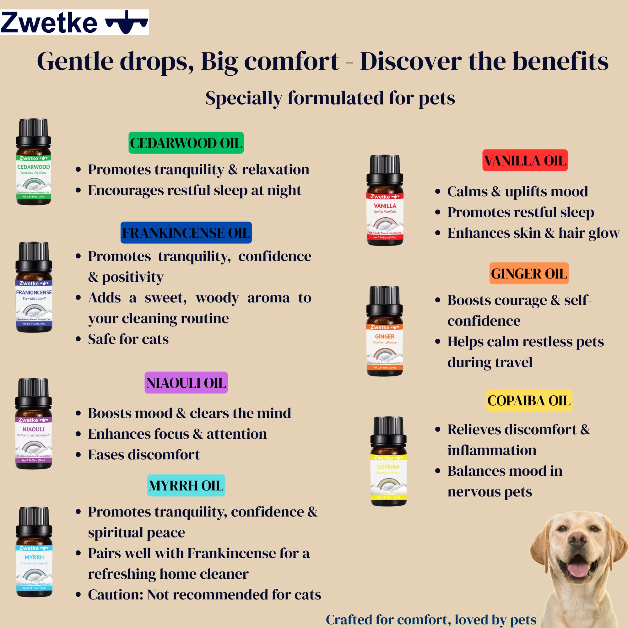 ZWETKE gingembre pour diffuseur, énergie légère et ambiance chaleureuse.