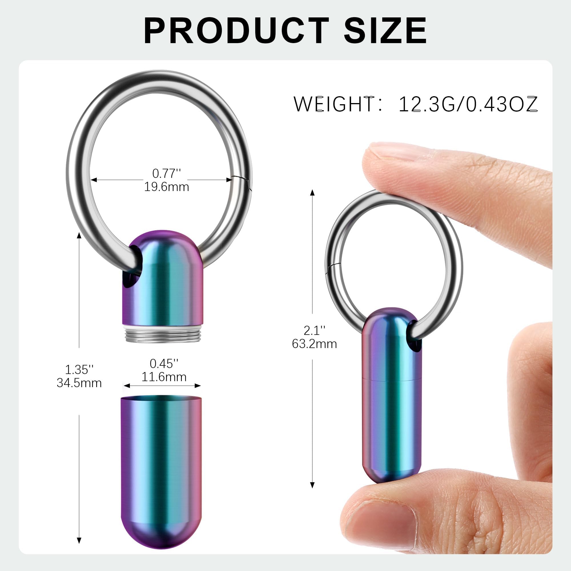 ZXLLM capsule pilules design ultra-durable titane, résistant à l'usage quotidien.