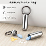 ZXLLM Capsule titane compacte, transport facile dans poche ou sac