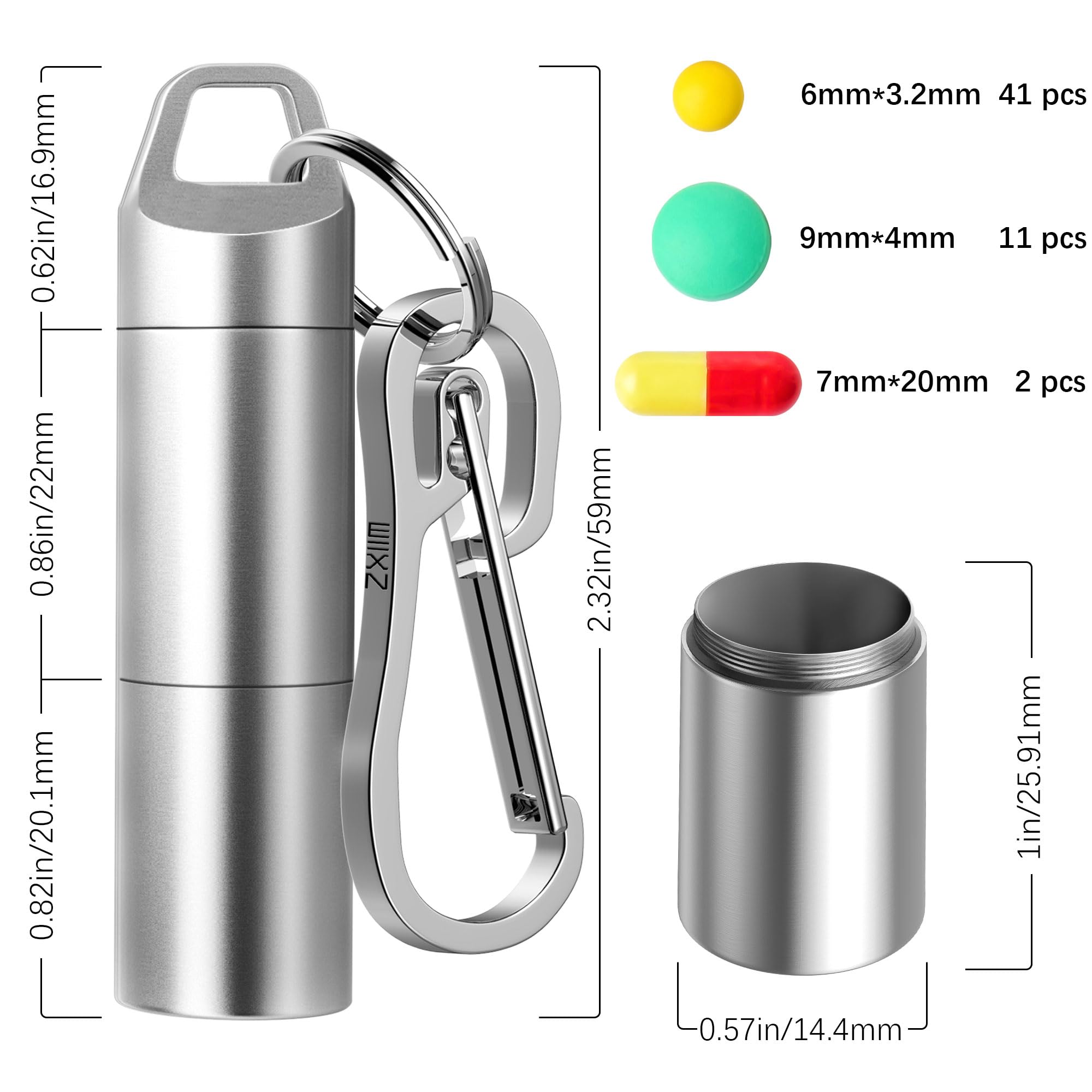 Boîtier métal ZXLLM imperméable protégeant les pilules de l'humidité.