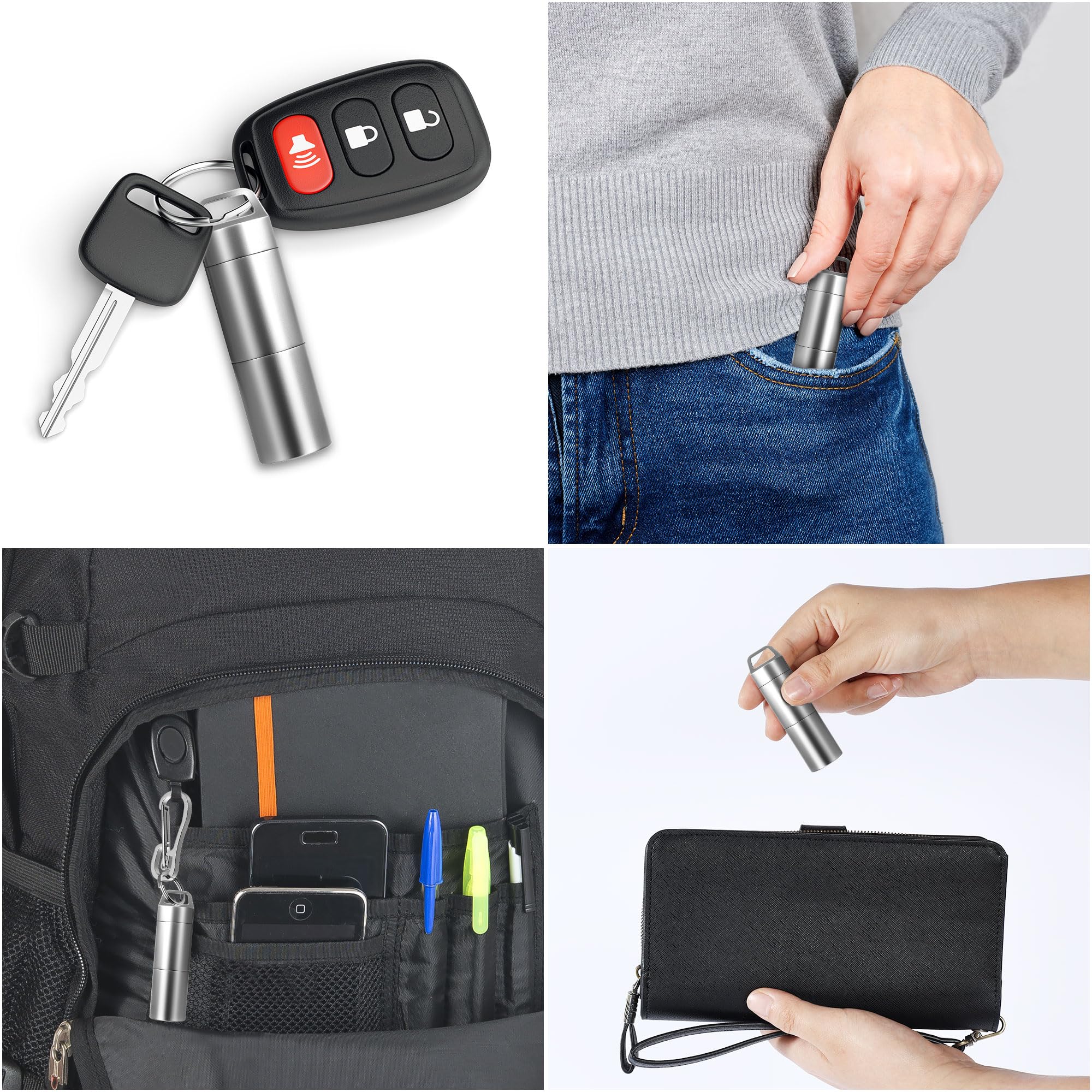 ZXLLM etui pilules poche quotidienne, accessoire discret pour voyage et sac