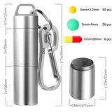 ZXLLM porte-clés pilules étanche, pratique à attacher au sac ou à la ceinture.
