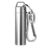 ZXLLM porte-pilules portatif en acier inoxydable, pratique et sûr en déplacement.