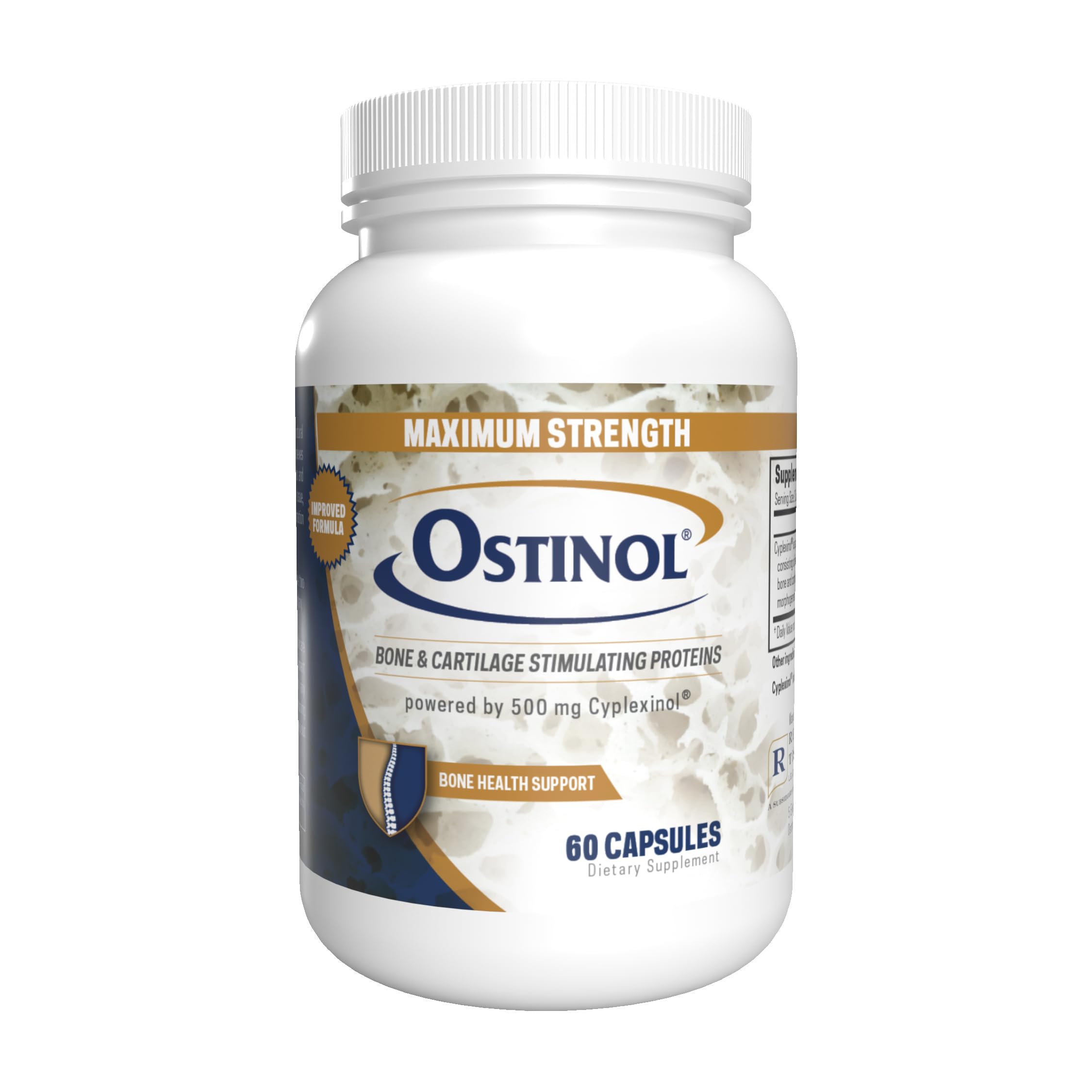 Bouteille ZYCAL Ostinol, soutien avancé des os et des articulations pour mobilité quotidienne.