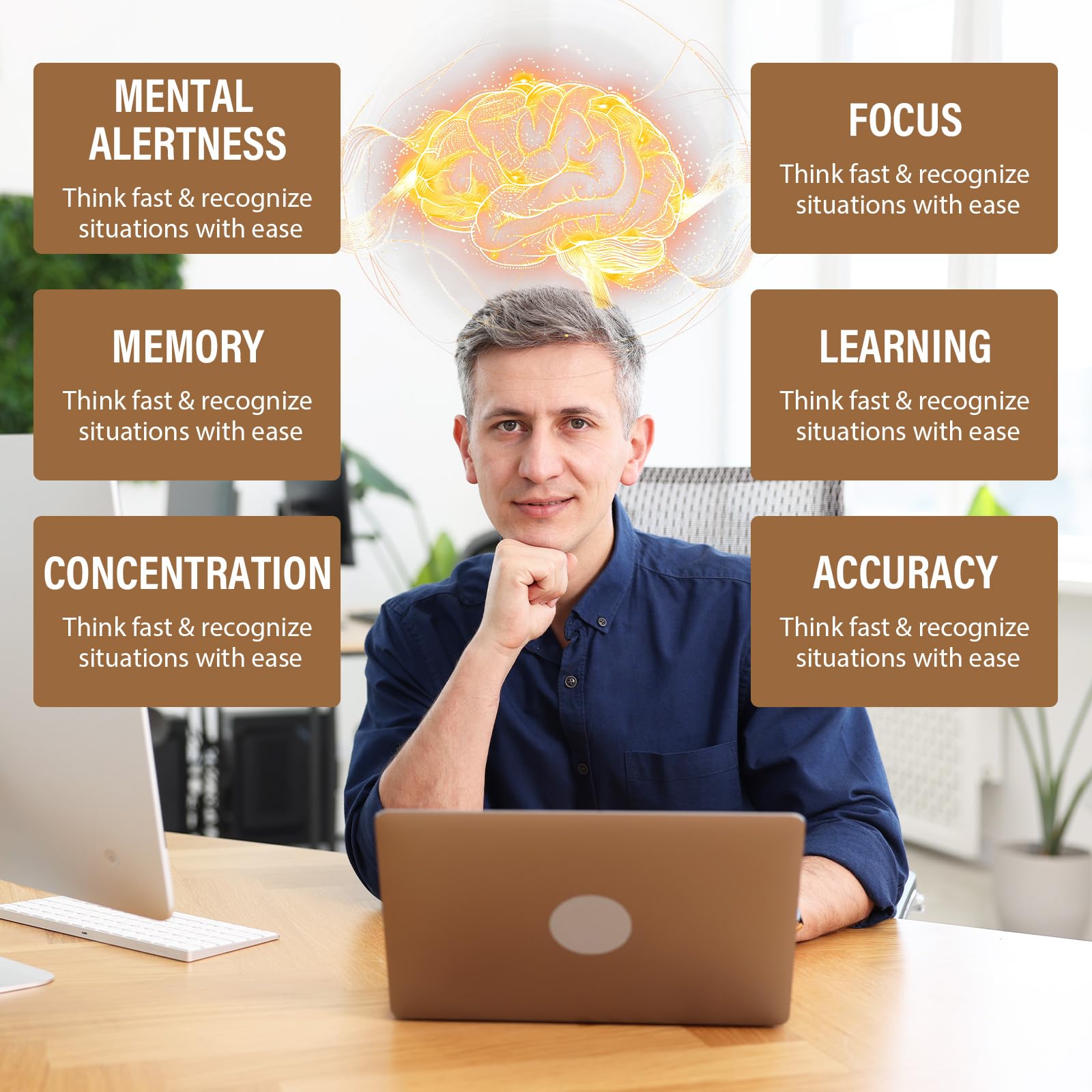 Zylvrax complexe Ashwagandha Rhodiola Bacopa Huperzine A — soutien cognitif.