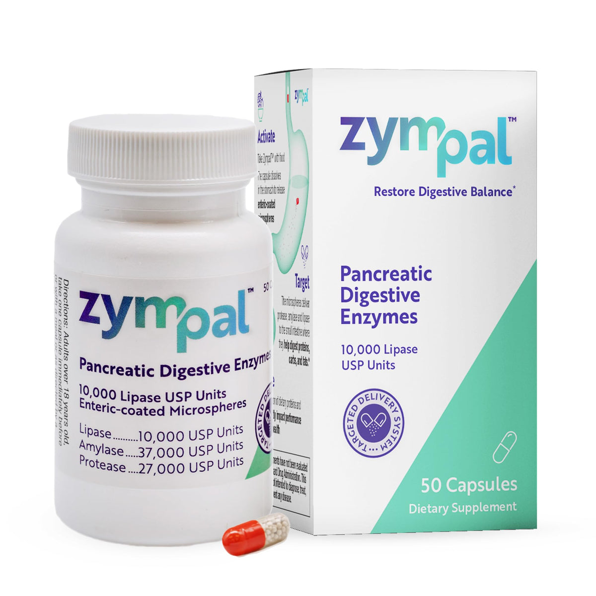 ZYMPAL : flacon d’enzymes digestives prêt à l’emploi.
