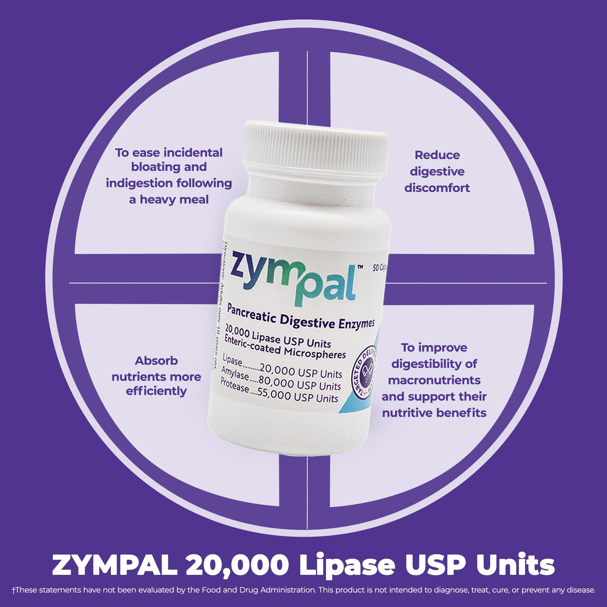 ZYMPAL: gros plan sur les capsules digestives et leur texture utile après repas.