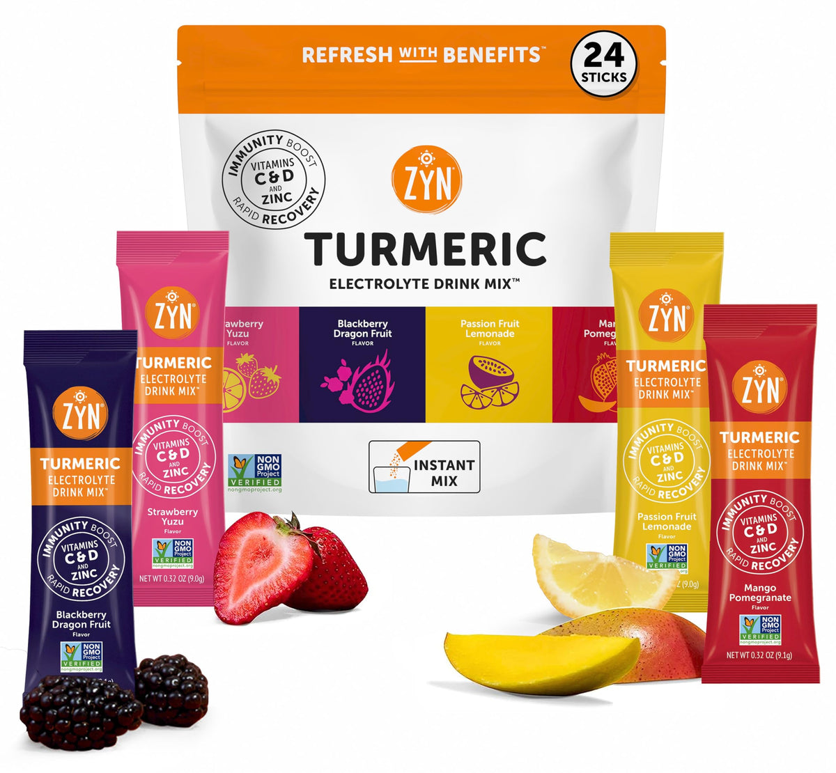 ZYN fraise-yuzu: sachet électrolyte prêt à mélanger pour hydratation rapide et fruitée