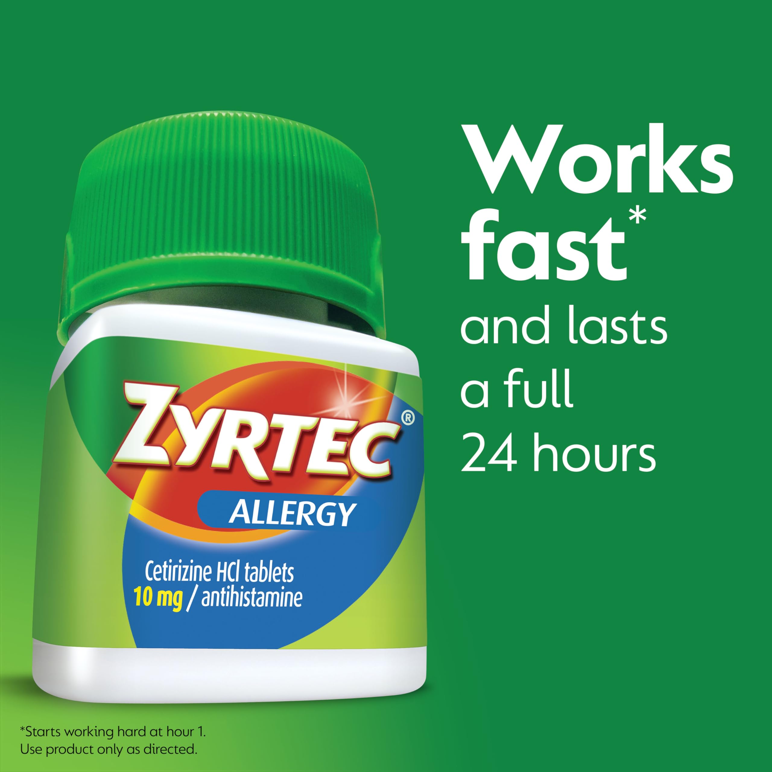 Boîte Zyrtec 45 comprimés, soulagement quotidien des allergies.