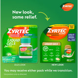 Zyrtec capsules visibles, apportant une couverture allergie de 24 heures
