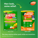 Boîte Zyrtec Enfants avec 24 comprimés dissolvants, pratique pour les déplacements.