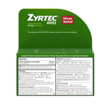 Etiquette 10 mg de Zyrtec indiquant la posologie.