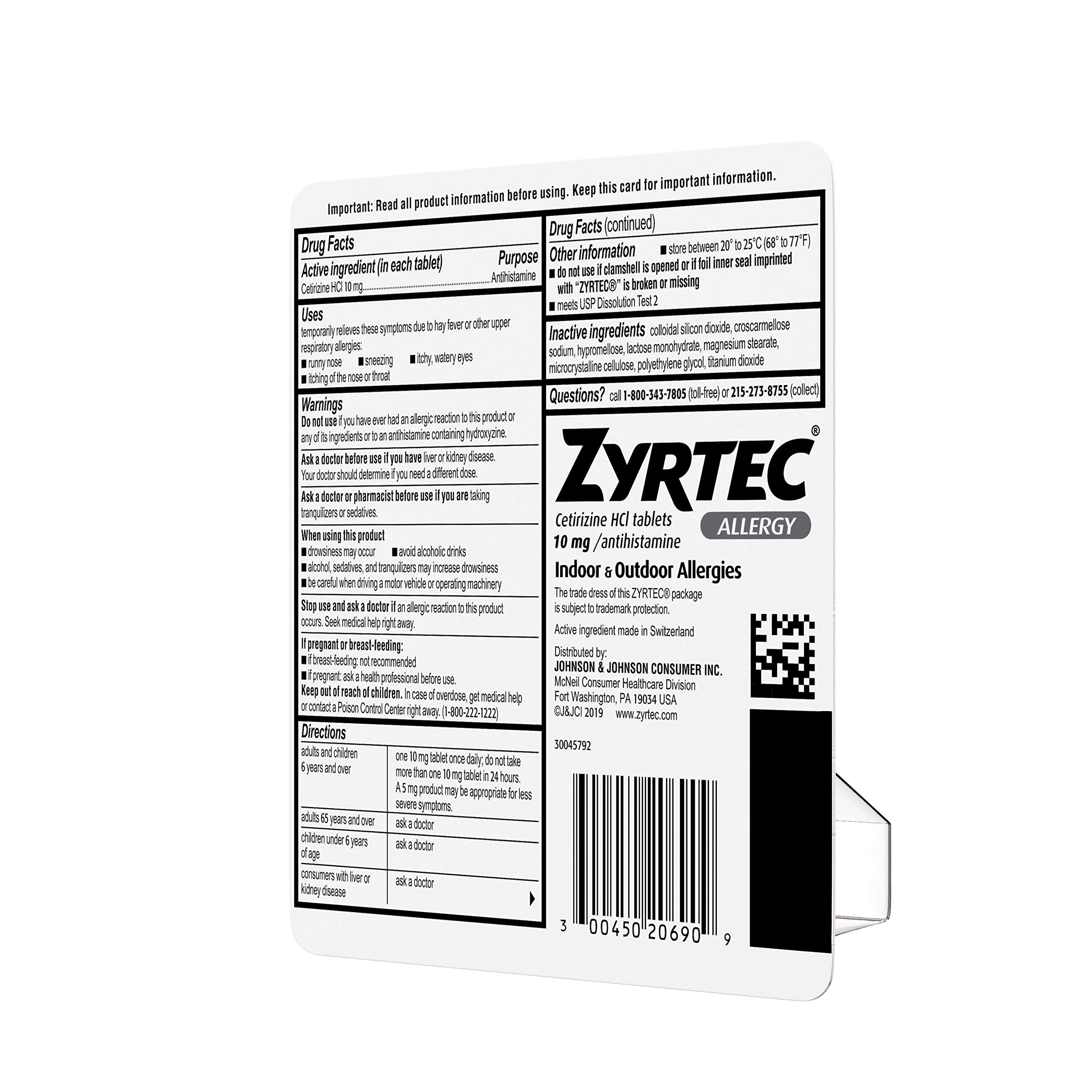Zyrtec: notice d’utilisation facile à comprendre.