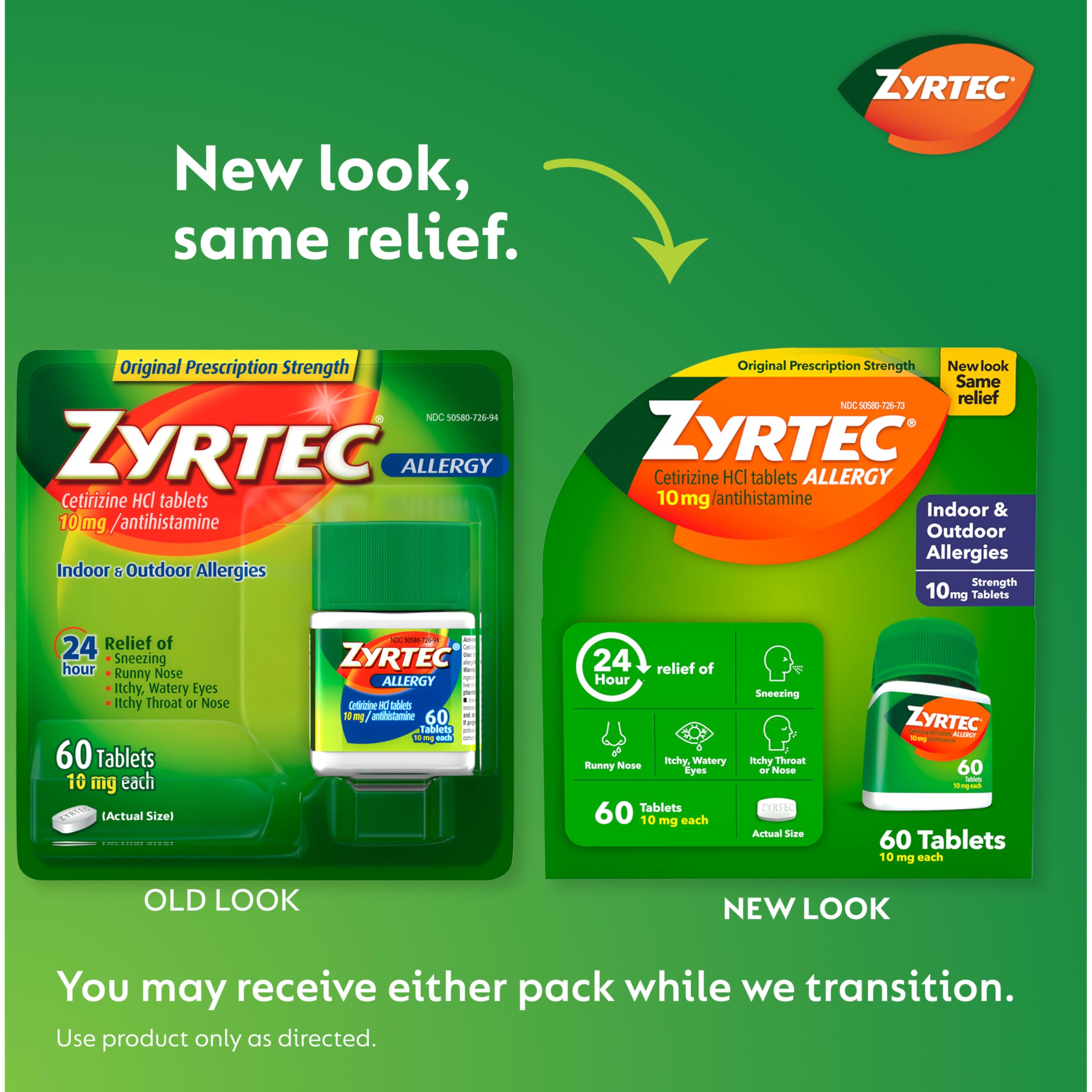 Paquets voyage Zyrtec, trousse pratique de 3 unités pour vos déplacements.