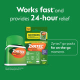 Tablettes Zyrtec 10 mg, dosage clair et action rapide.